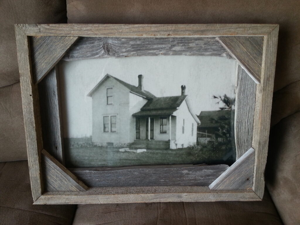 Hand-crafted rustic picture frame
