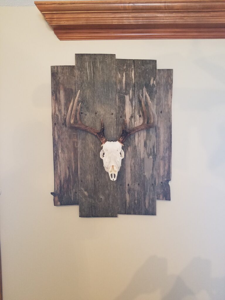 Hand-crafted rustic wood framing